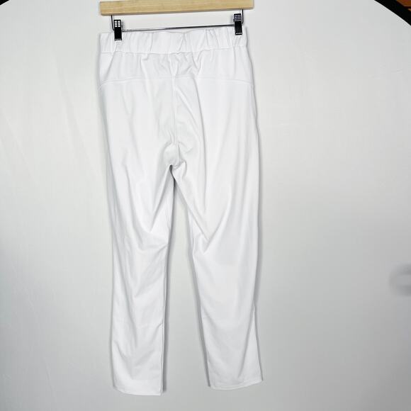 New Womens Small S White Joggers Pants Pockets Sweatpants Drawstring Lounge - Picture 2 of 9